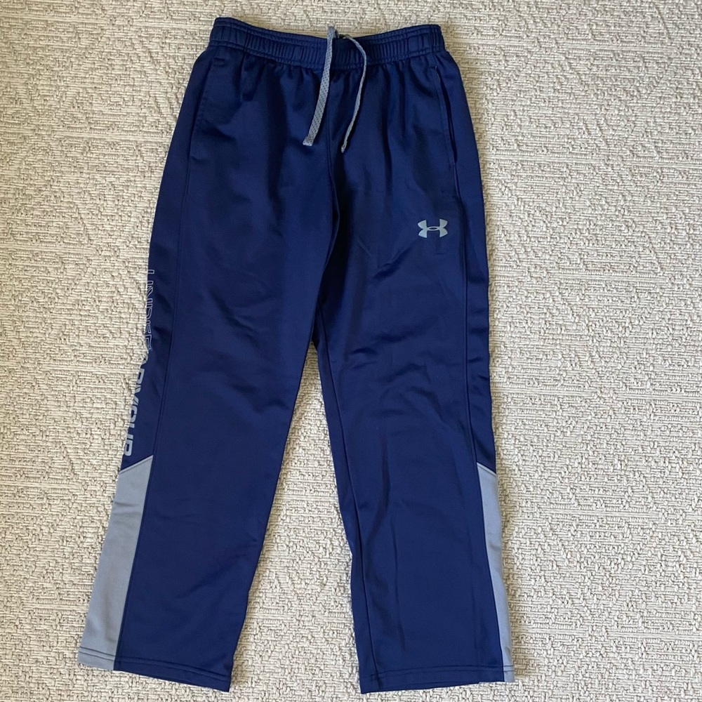 Under Armour loose straight leg blue pant Youth Medium